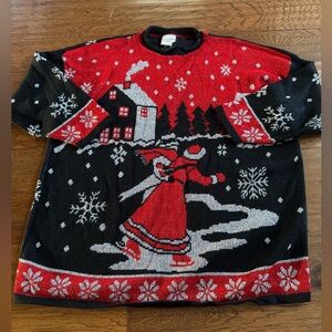 Holiday‎ Time Christmas Winter Scene Sweater